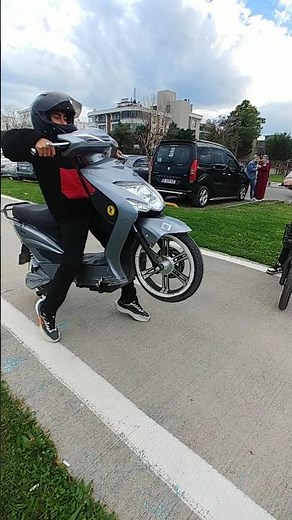 Front-wheel-lifting electric lowered Volta VSX with USB port for phone charging.