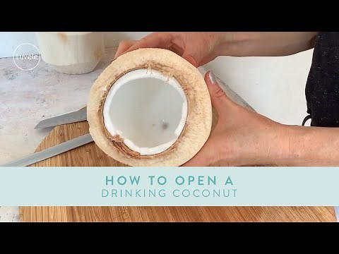 How to cut open a baby young Thai coconut - Luvele Kitchen