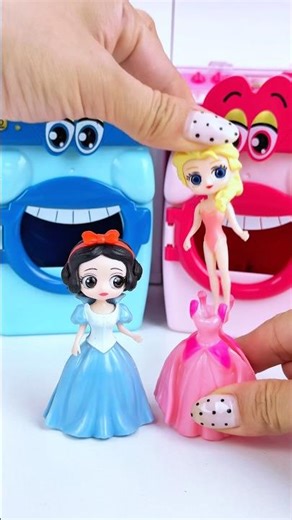 ASMR Toy Unboxing Elsa & Snow White Disney Princess Washing Machine Set | Satisfying Toy Sounds