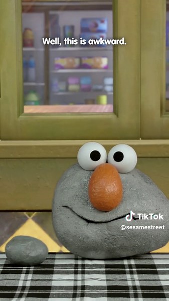 Elmo is taking a walk (and roll) in Rocco’s shoes. 🪨😂 #SesameStreet #Elmo #Rocco