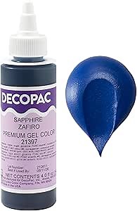 Sapphire Trend Premium Gel Color Cake Decorations, Bue Food Coloring - Blue Gel Color - 4 Fl Oz