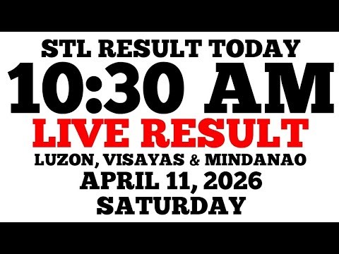 STL Result Today 10:30 AM Draw April 11, 2026 Saturday STL Luzon, Visayas, Mindanao LIVE Result