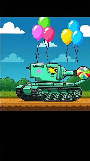 "Cute Cartoon Tank Adventure – Colorful Battle Game for Kids | Fun Animation Video"