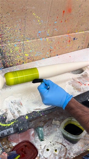 Testing out a new color! What does everyone think? Not sure how I feel about this one. Kbbatco.com #baseball #colors #batmaking #testrun #baseballbat | KB Bat Co.