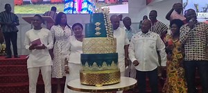 Ahead of Her Excellency Lordina Mahama's 60th birthday tomorrow, her church, Ringway Assemblies Of God, surprised her to show their gratitude and love for all she does for the church and its members. Happy Birthday in advance Lordina Mahama | Afia Amankwah Tamakloe