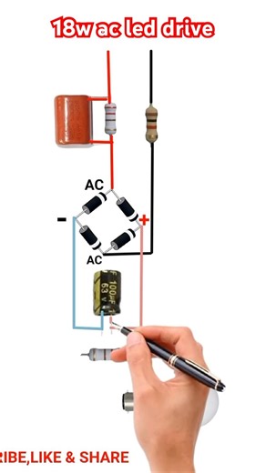 How to make 18W Ac led bulb Drive #shorts #experiment