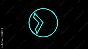 Arrow sign. swipe icon video animation. directional arrow loop, direction arrow line loop animation. blinking arrow navigation. arrow loop animation direction concept.