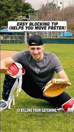 Simple Blocking Tips for Catchers (Single Knee Technique) #baseball #softball #catcherdrills