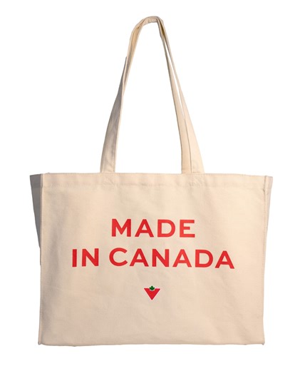 Canadian Tire Branded Made In Canada Reusable Canvas Tote Bag, Tan, 12 x 16 x 6-in | Canadian Tire