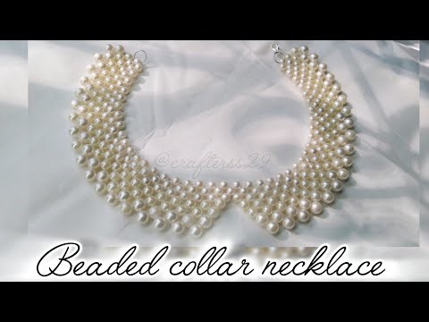 DIY Pearl Necklace || Beaded Collar Necklace || How to Make Pearl beads Necklace || #diy #jewellery