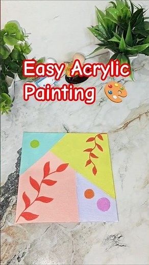 Abstract Pastel Canvas Painting | Easy & Aesthetic Art