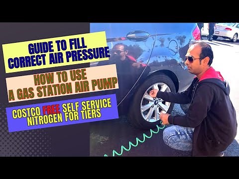 How to pump air in Car Tires | Guide to put air in your car tires |Costco self service free Nitrogen