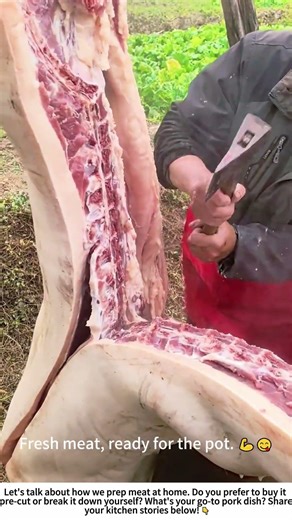 The Butcher's Cut: Portioning Pork with a Cleaver 🐖🔪