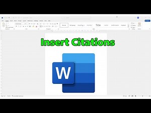 How To Insert Citations in Microsoft Word