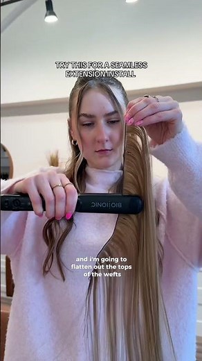 This simple hack has all of my wefts laying so flat during the install 🤤 #extensiontransformation