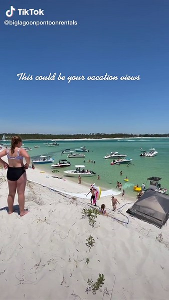 Vaction views with Big Lagoon Pontoon Rentals #biglagoonpontoonrentals #pensacola #perdidokey #florida #beachvacation