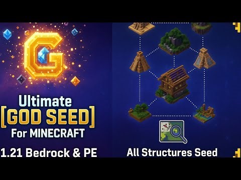 🔥Ultimate [God Seed] For Minecraft1.21 Bedrock & PE | All Structures SeedBedrock 1.21.120