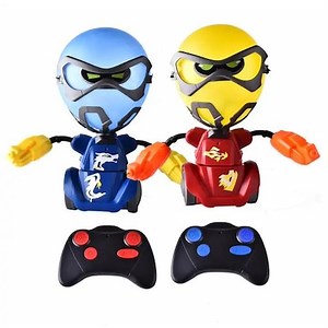Set 2 Roboti de lupta cu cap din balon, pentru copii, Kindy, control telecomanda, baloane de schimb - eMAG.ro