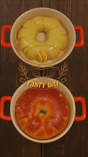 1كBeautiful Homemade Bread with Chocolate Filling 🍫 #baking