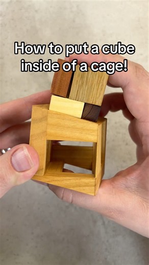 Building the perfect wooden cube cage #tutorial #puzzle