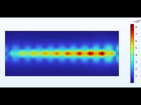 Pulsed laser heating of materials to observe temperature and stress fields /comsol
