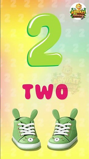 🎉 Learning Number 2 – Two👟👟 | Fun Counting for Kids | Educational Shorts
