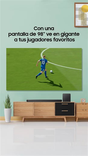 Con Neo QLED de 98 pulgadas, disfruta a tus jugadores favoritos en las pulgadas que se merecen. 🏟️⚽📺​ ​ #SamsungMexico #Pantalla #98pulgadas #Futbol | Samsung