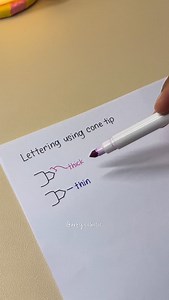 Lettering using cone tip 💞 #reels | Artycoholic