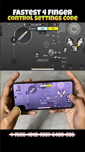 4 Finger Control Settings + Code ✅ #pubg #bgmi