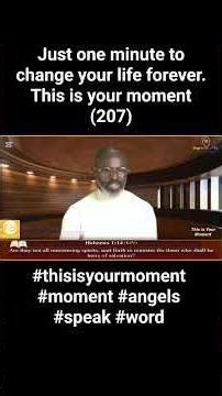 #thisisyourmoment (207) by Rev Ham Ola. Just one minute to change your life forever #shorts #how