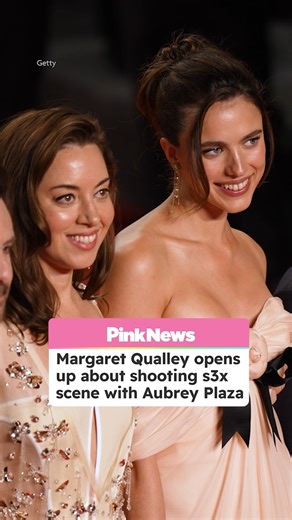 Margaret Qualley has opened up about how she felt filming a steamy scene with Aubrey Plaza in Honey Don’t! | PinkNews