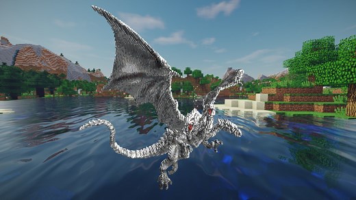 Minecraft Blue Eyes Ultimate Dragon Schematic - Download Free 3D model by inostupid