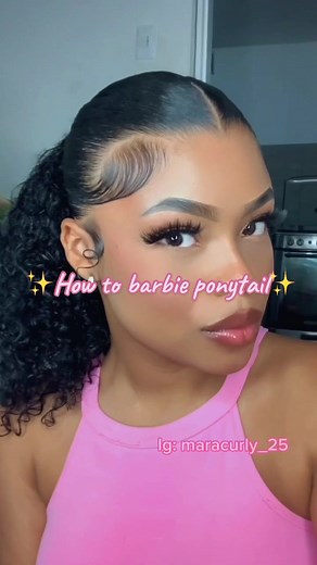 ✨ How to barbie ponytail ✨ #barbie #barbiegirl #barbiehairstyles #barbiegirl