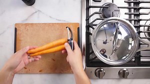 Spicy carrot, purple cabbage & potato, and creamy broccoli soups