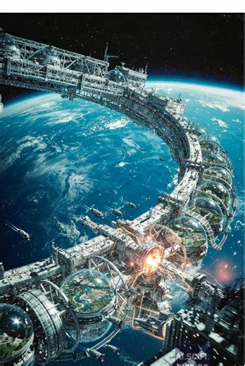 Orbital Living Structure #scifi #orbitalhabitat #megastructure #spaceengineering #space