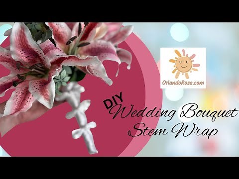 DIY Bridal Bouquet Stem Wrap | #diy #weddingbouquet #bouquet