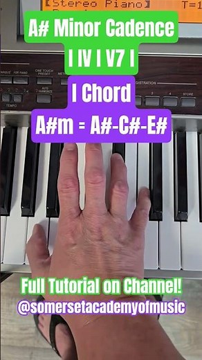 A Sharp Minor Chord Progression 🎹 #piano #pianochords #pianotutorial