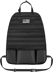 Upgrade 1000D Molle Seat Back Organizer with Pouches, Tactical Molle Vehicle Panel Car Seat Cover Protector Seat Back Organizers