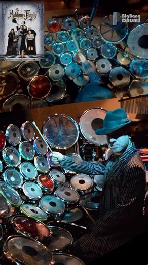 Addams Family theme song - on drums! #addamsfamily #theme #song #drummer #drums #percussion #drumset #melody #halloween | Big Bang Drums