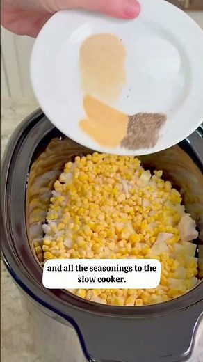 Leftover Turkey Corn Chowder | Cozy Holiday Slow Cooker Comfort | #shorts