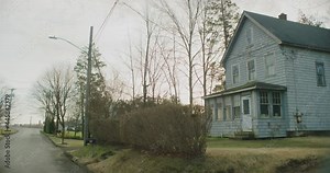 Traditional New England Architecture During Winter Time In Branford, Connecticut