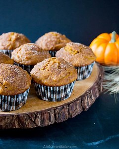 Soft & Moist Pumpkin Muffins (video)