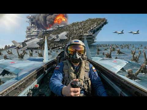 Aircraft carrier carrying millions of US troops sunk in the Black Sea by Russian Sukhoi Su-35