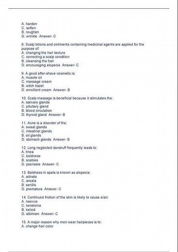 BARBER INSTRUCTOR PRACTICE EXAM 1 WITH 100% CORRECT ANSWERS