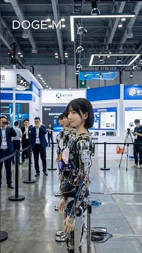 Hyper Realistic Humanoid Robots at Tech Expo 🤖 #robot #robotics #realrobot #tech