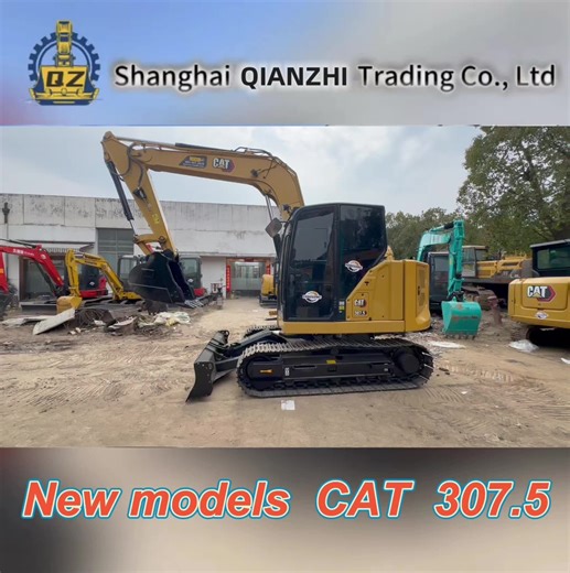 CAT Used 307.5 Compact and Agile 7.5Ton 7.5T Caterpillar Poclain Compact Robot Digger Excavator for Utility Trenching