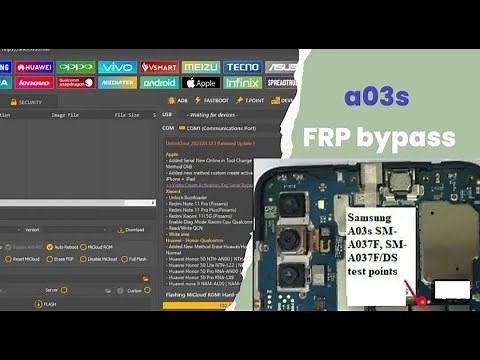 samsung a03s frp bypass with test point unlock tool -SM-A037F/SM-A037M