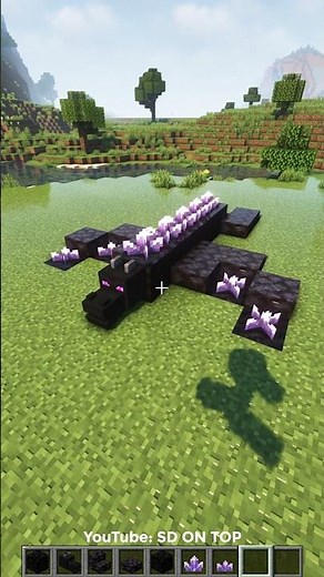 How to build a REALISTIC ENDER DRAGON Statue 🐉| #minecraft #minecraftshorts #minecraftbuild #shorts