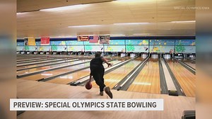 Athletes competing in Special Olympics Iowa State Bowling competitions