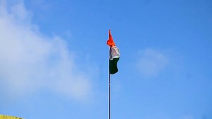 Indian Flag, Flag, Shiva. Free Stock Video